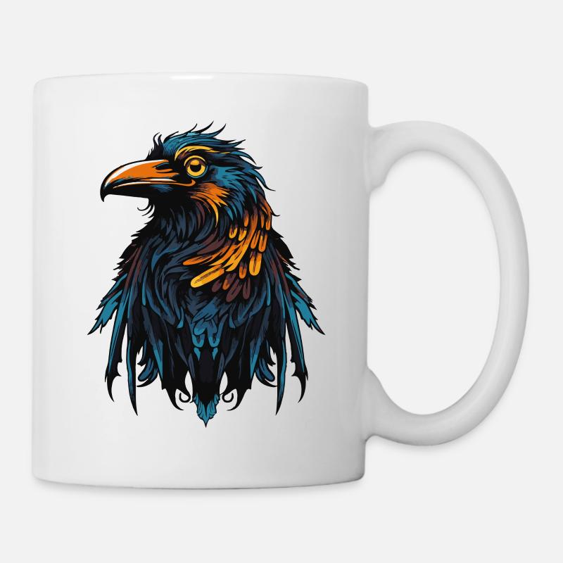 Rabe Vogel - Tasse - Weiß