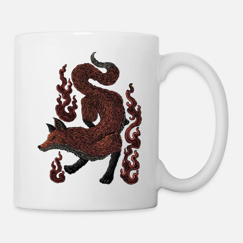 Kitsune (fox), messenger of Inari | Yōkai series - Mug - white