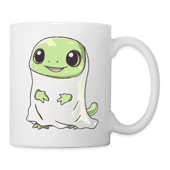 Lizard Halloween Comic Ghost - Mug - white - Right