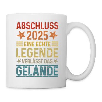 Abschluss 2025 Eine Legende verlässt das Gelände - Tasse - Weiß - Rechts