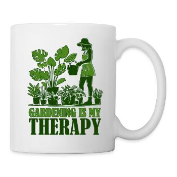 Gartenarbeit ist meine Therapie - Tasse - Weiß - Rechts