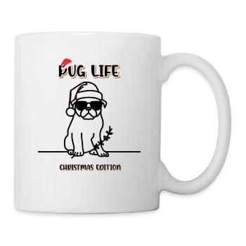 Pug Life Christmas Edition - PugShirt design - Mug - white - Right