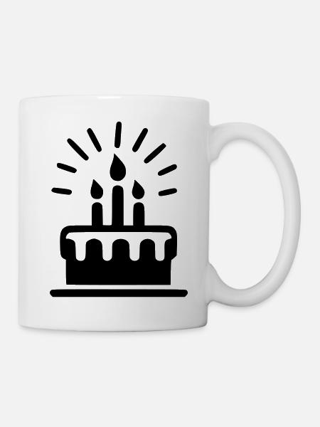 Kuchen - Tasse - Weiß