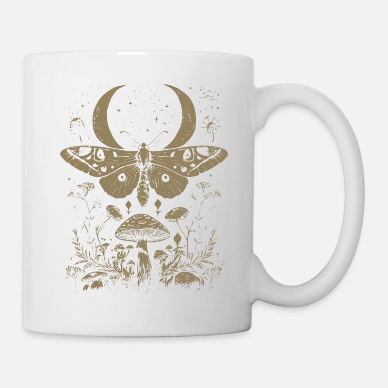 Motte Fairycore Goth Grunge Pilze - Tasse - Weiß