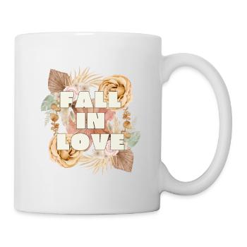 FALL IN LOVE - Romantic Vintage Design - Mug - white - Right