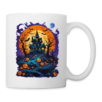 Hexenhaus mit Fledermäusen - Tasse - Weiß - Rechts