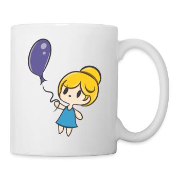 Ballon et Bébé Fille - Mug blanc - blanc - Droite