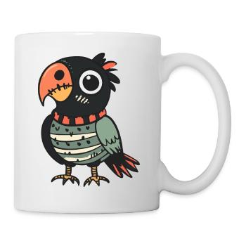 Papagai Halloween Bande dessinée drôle - Mug blanc - blanc - Droite