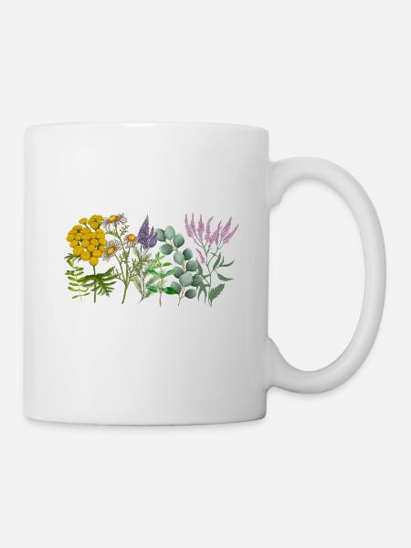 Wildblumen - Tasse - Weiß
