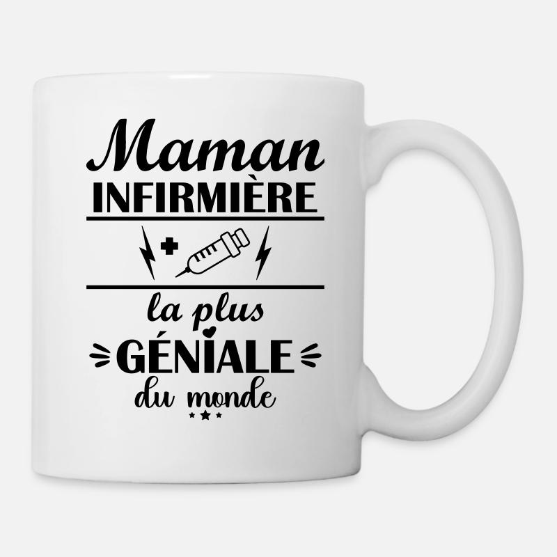 Maman infirmière la plus géniale du monde, noël - Mug blanc - blanc