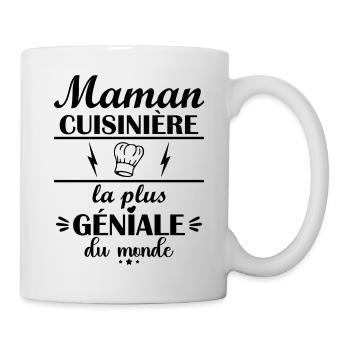 Maman cuisinière la plus géniale du monde, noël - Mug blanc - blanc - Droite