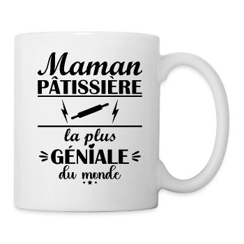 Maman pâtissière la plus géniale du monde, noël - Mug blanc - blanc - Droite
