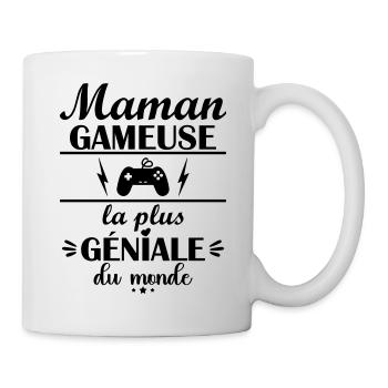 Maman gameuse la plus géniale du monde, noël - Mug blanc - blanc - Droite