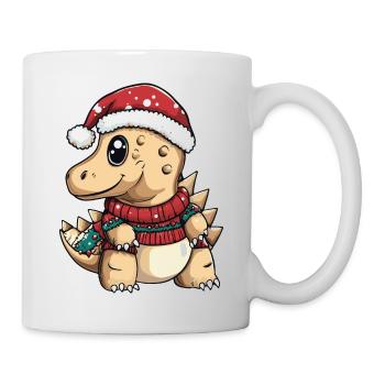 Dinosaure stégosaure Bande dessinée de Noël - Mug blanc - blanc - Droite