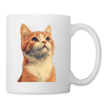 Süße Ingwerkatze - Tasse - Weiß - Rechts