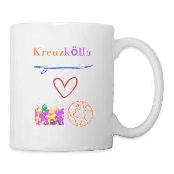 Kreuzkölln Lifestyle Leben im Kiez, Hipster, Hood - Tasse - Weiß - Rechts