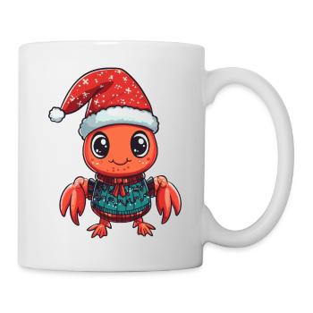 Hummer Krebs Weihnachten Comic - Tasse - Weiß - Rechts