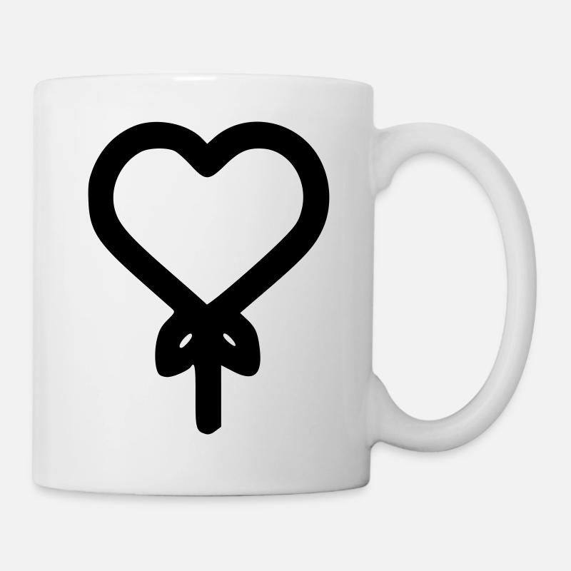 Herz-Ballon - Tasse - Weiß
