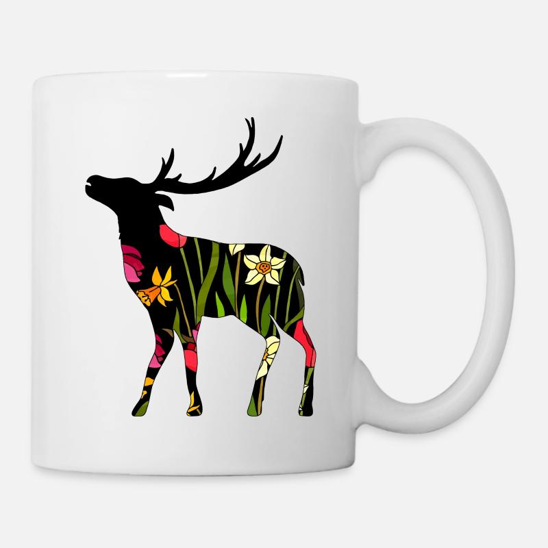 Hirsch - Tasse - Weiß