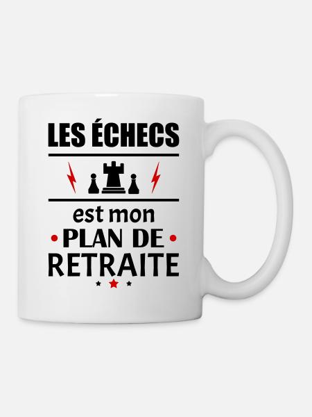 Les échecs est mon plan de retraite,humour, noël - Mug blanc - blanc
