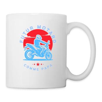 Futur Motard Comme Papa - Mug blanc - blanc - Droite