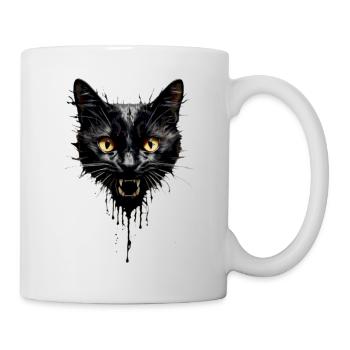 Böse Katze - Tasse - Weiß - Rechts