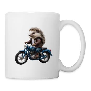 Hérisson motard - Mug blanc - blanc - Droite