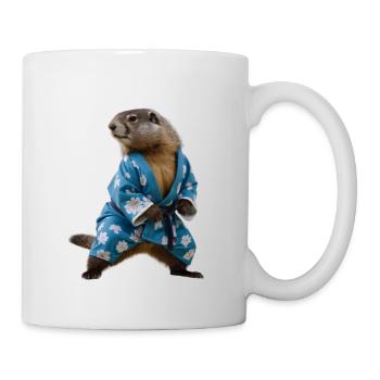 Marmotte sportive - Mug blanc - blanc - Droite