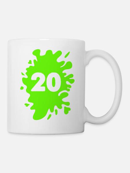 Klecks 20 - Tasse - Weiß