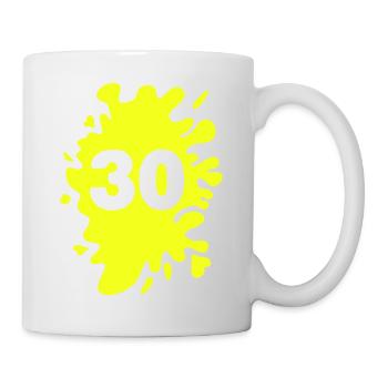 Klecks 30 - Tasse - Weiß - Rechts