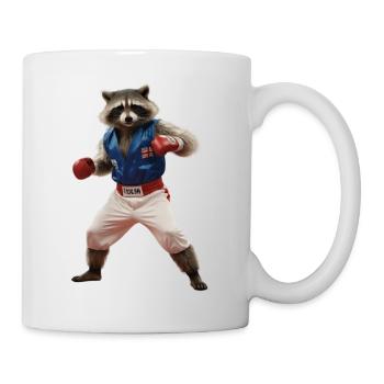 Sport-Waschbär - Tasse - Weiß - Rechts