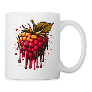 Two-tone dripping raspberry - Mug - white - Right