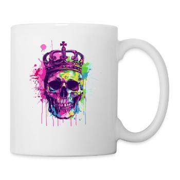 Couronne de crâne de roi - Mug blanc - blanc - Droite