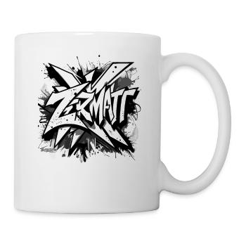 Stylisches Zermatt Graffiti Design für Trendsetter - Tasse - Weiß - Rechts