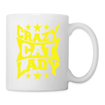 Chat fou Dame Texte Folle Femme Chats Amour - Mug blanc - blanc - Droite