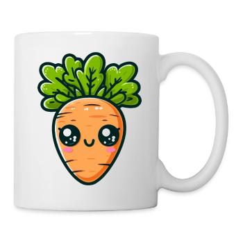 Chibi Carotte feuillue - Mug blanc - blanc - Droite