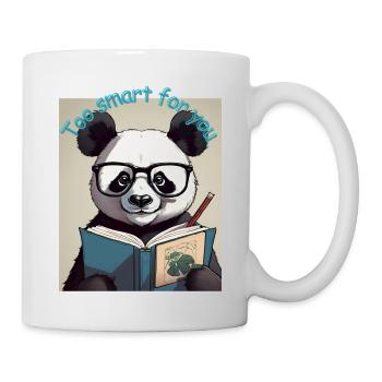 Der Lesende Panda - Tasse - Weiß - Rechts