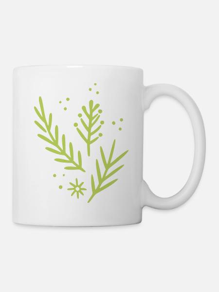 Zweige Motiv - Tasse - Weiß