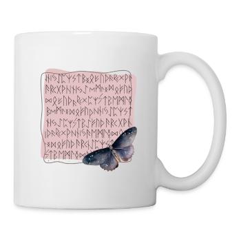 Nordic runes and a moth - Tasse - Weiß - Rechts