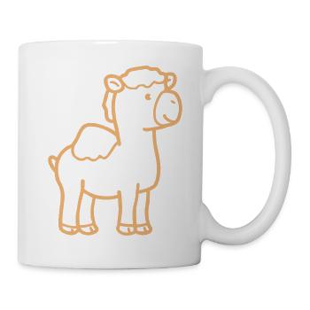 Bande dessinée de chameau - Mug blanc - blanc - Droite