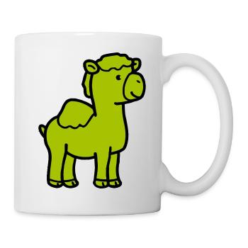 Bande dessinée de chameau - Mug blanc - blanc - Droite