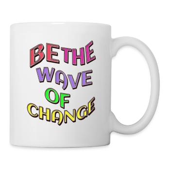 Soyez la vague du changement - Mug blanc - blanc - Droite