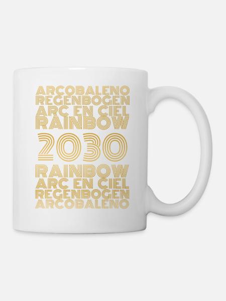 Regenbogen 2030 - Tasse - Weiß
