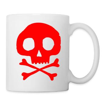 Crâne et os - Mug blanc - blanc - Droite