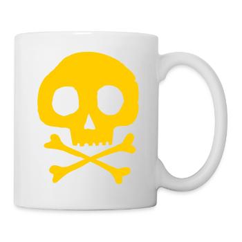 Crâne et os - Mug blanc - blanc - Droite