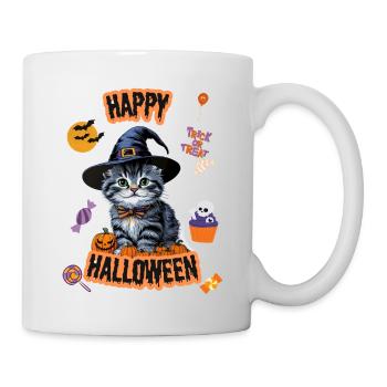 Happy Halloween Fun Cat – Cute Cat Motif - Mug - white - Right