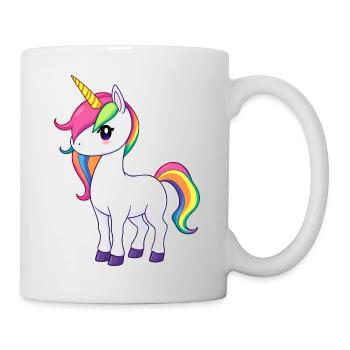 Rainbow Unicorn Fantasy Illustration - Mug - white - Right