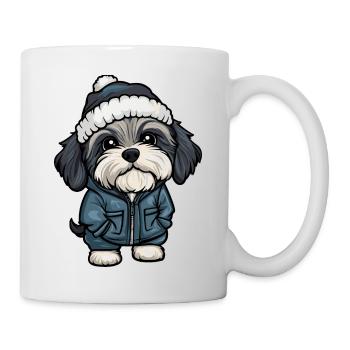 Chien Havanais Hiver - Mug blanc - blanc - Droite