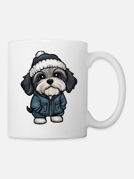 Havanese Hund Winter - Tasse - Weiß