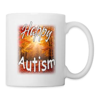 Happy Autism Autumn Funshirt Funny Gag - Mug - white - Right